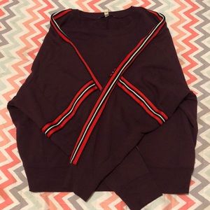 Express Burgundy sweater blouse